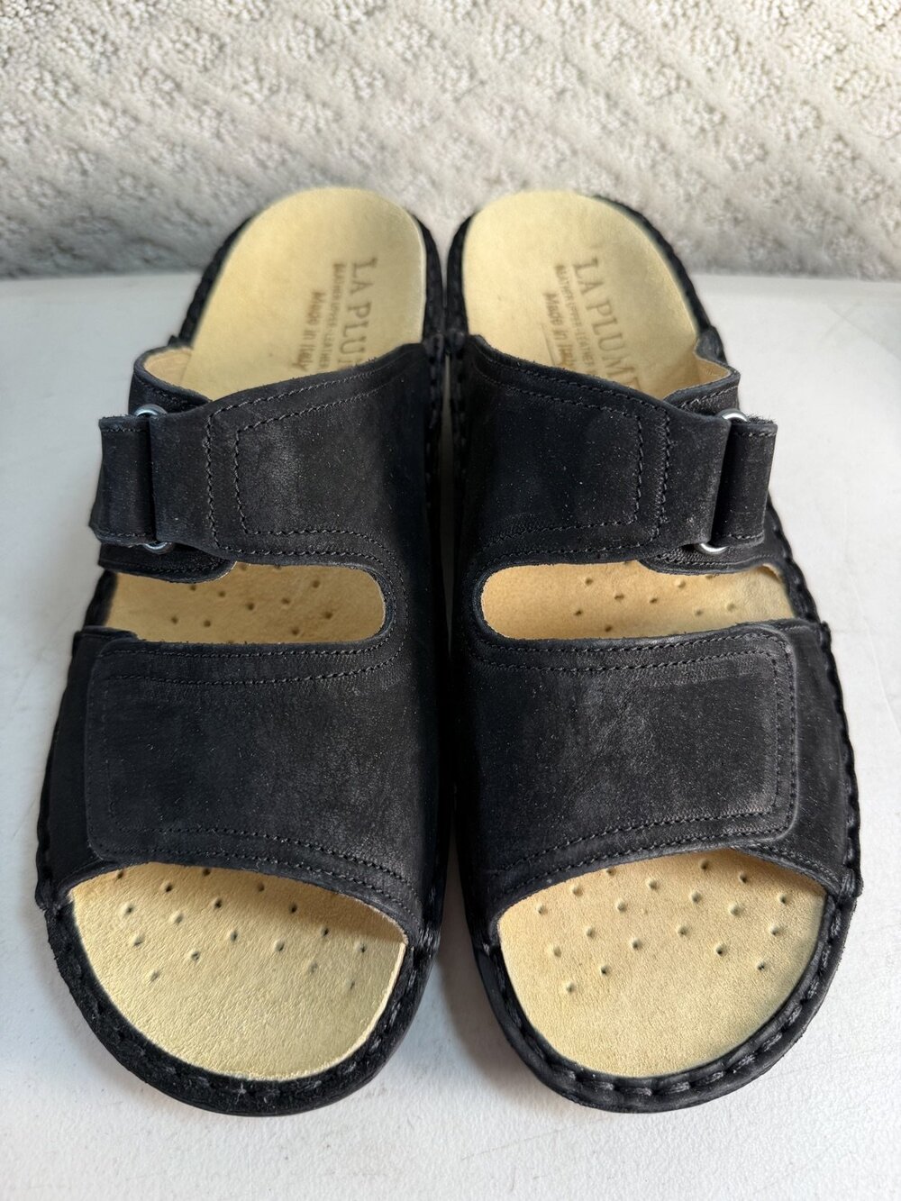 La Plume Brandy Womens Slide Sandals US Black Sandal Size 9.5